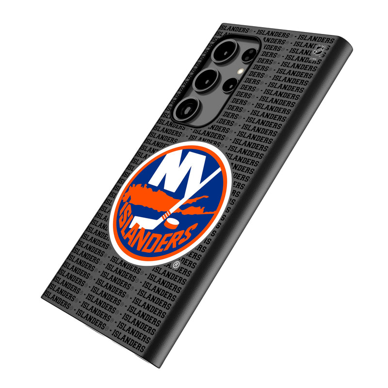 New York Islanders Text Backdrop Galaxy MagSafe Compatible Phone Case Iso.Jpg