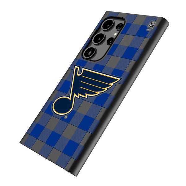 St. Louis Blues Plaid Galaxy MagSafe Compatible Phone Case Iso.Jpg