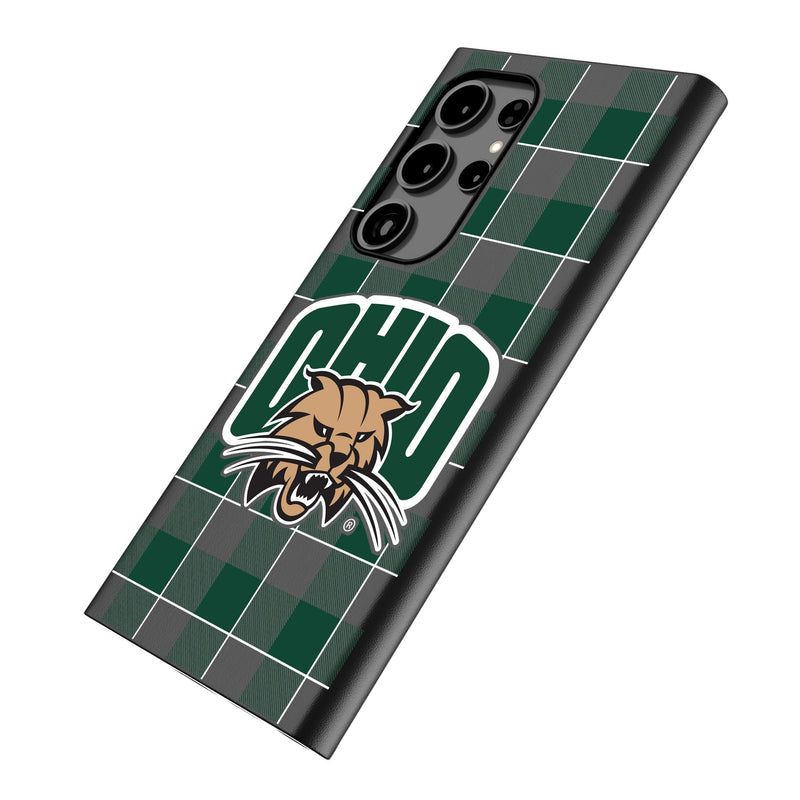 Ohio University Bobcats Plaid Galaxy MagSafe Compatible Phone Case Iso.Jpg