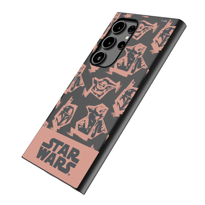 Star Wars: The Mandalorian Grogu Pattern Galaxy MagSafe Compatible Phone Case Iso.Jpg