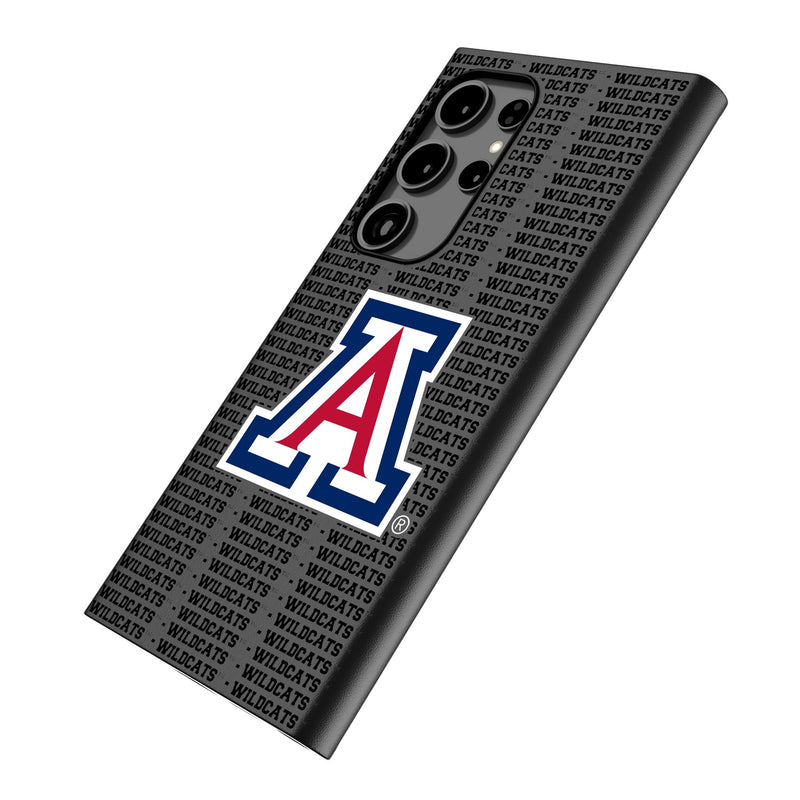 University of Arizona Wildcats Text Backdrop Galaxy MagSafe Compatible Phone Case Iso.Jpg