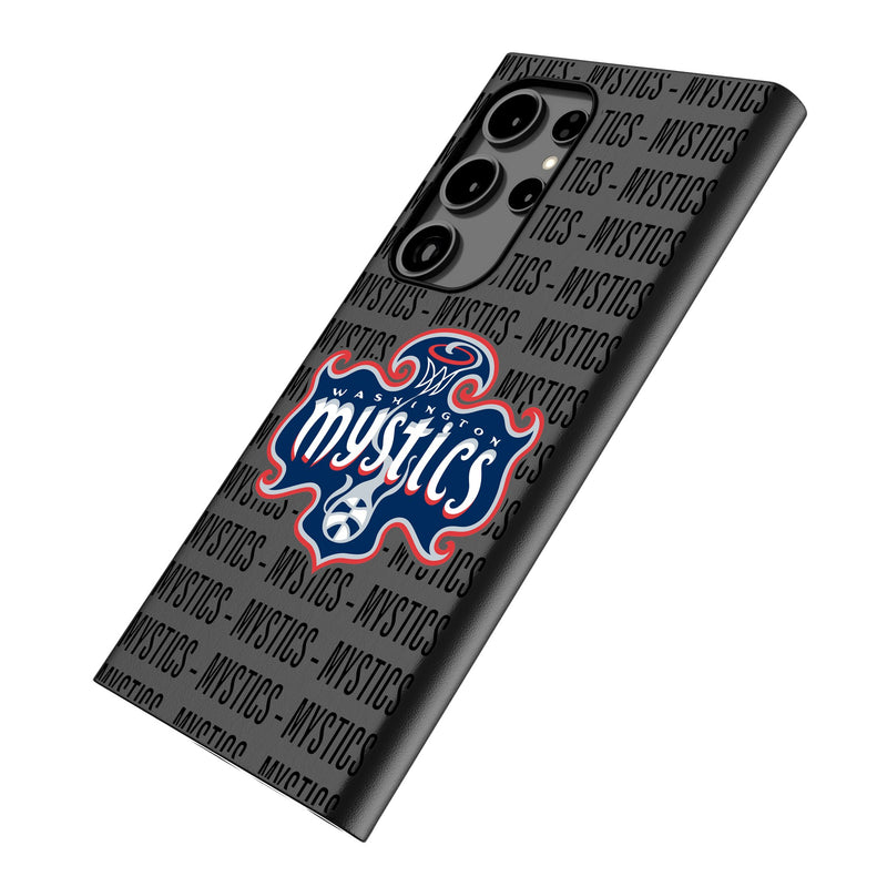 Washington Mystics Text Backdrop Galaxy MagSafe Compatible Phone Case Iso.Jpg