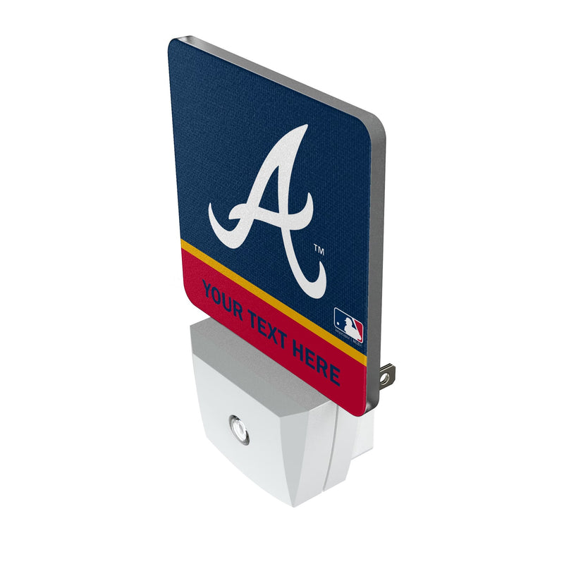 Atlanta Braves Personalized Endzone Solid Night Light 2-Pack Iso.Jpg