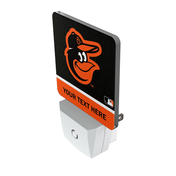 Baltimore Orioles Personalized Endzone Solid Night Light 2-Pack Iso.Jpg