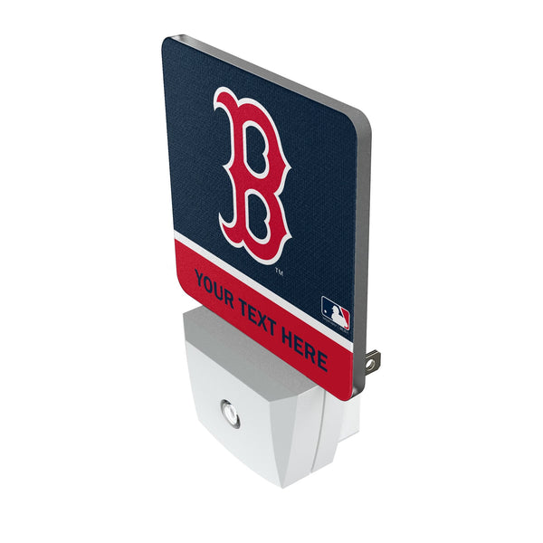 Boston Red Sox Personalized Endzone Solid Night Light 2-Pack Iso.Jpg