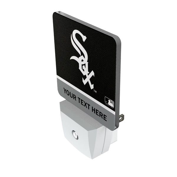 Chicago White Sox Personalized Endzone Solid Night Light 2-Pack Iso.Jpg