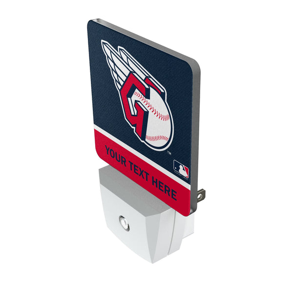 Cleveland Guardians Personalized Endzone Solid Night Light 2-Pack Iso.Jpg
