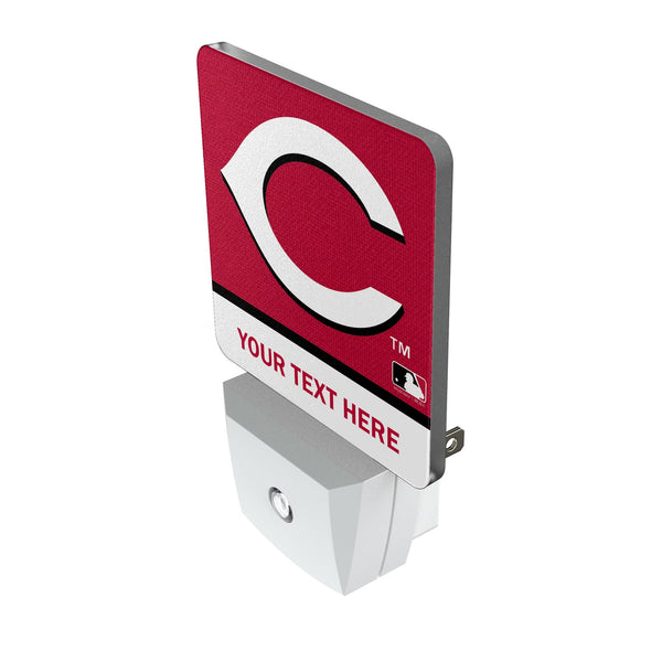 Cincinnati Reds Personalized Endzone Solid Night Light 2-Pack Iso.Jpg