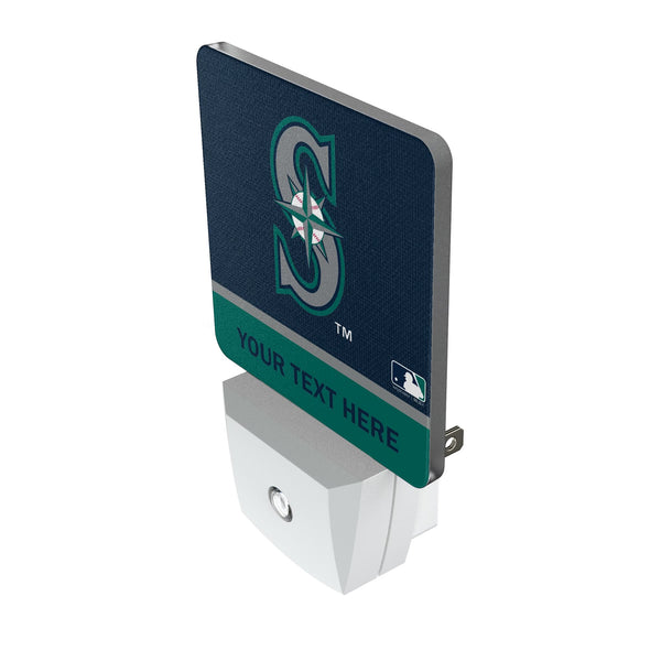 Seattle Mariners Personalized Endzone Solid Night Light 2-Pack Iso.Jpg