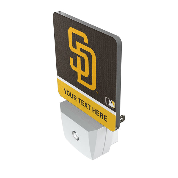 San Diego Padres Personalized Endzone Solid Night Light 2-Pack Iso.Jpg