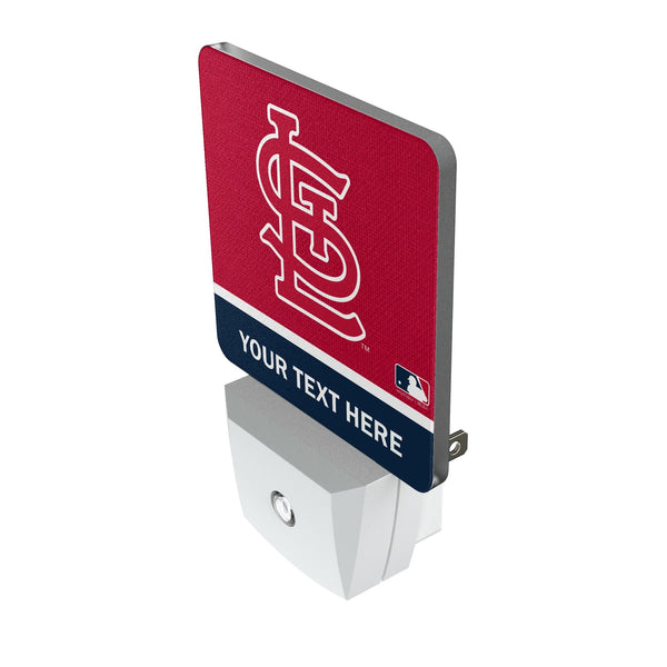 St Louis Cardinals Personalized Endzone Solid Night Light 2-Pack Iso.Jpg