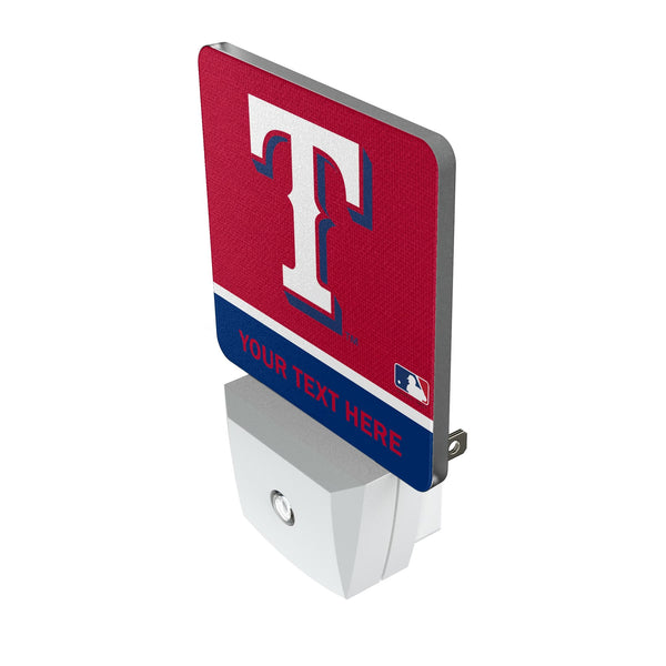 Texas Rangers Personalized Endzone Solid Night Light 2-Pack Iso.Jpg
