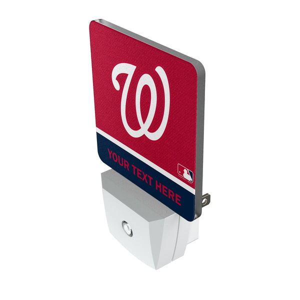 Washington Nationals Personalized Endzone Solid Night Light 2-Pack Iso.Jpg