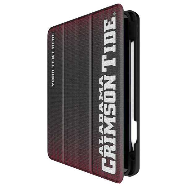 University of Alabama Crimson Tide Script A Personalized Linen iPad Tablet Case for Apple iPad Front.Jpg