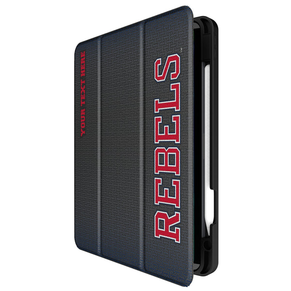 University of Mississippi Rebels Personalized Linen iPad Tablet Case for Apple iPad Front.Jpg