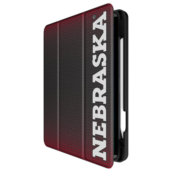 University of Nebraska Huskers Linen iPad Tablet Case for Apple iPad Front.Jpg