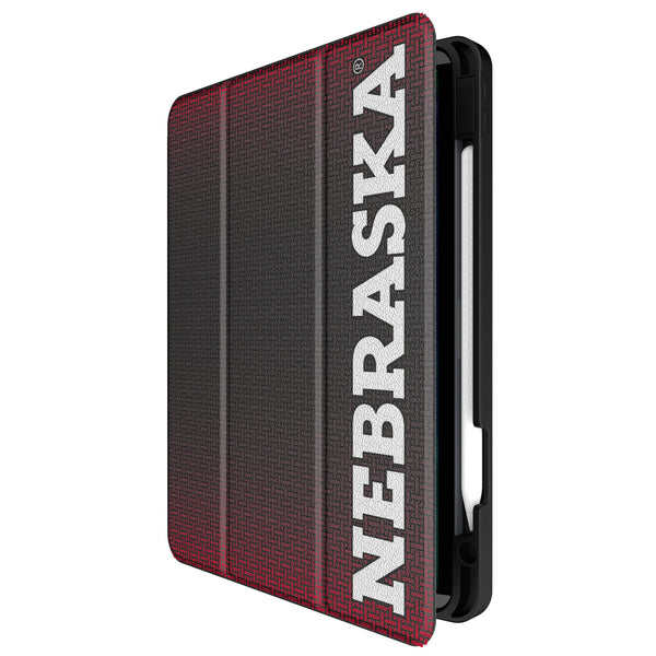 University of Nebraska Huskers Block N Linen iPad Tablet Case for Apple iPad Front.Jpg