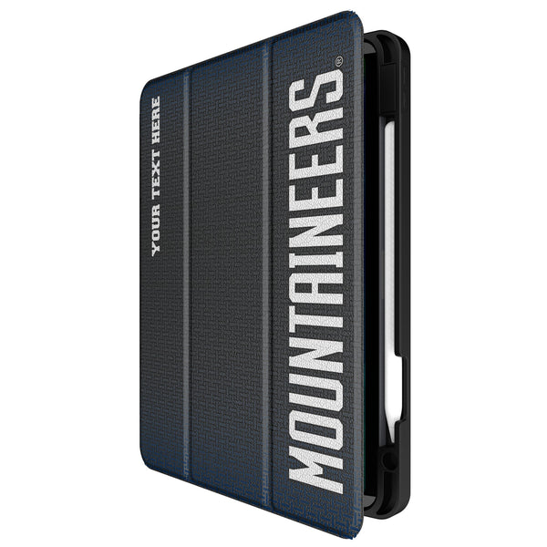 West Virginia University Mountaineers Personalized Linen iPad Tablet Case for Apple iPad Front.Jpg
