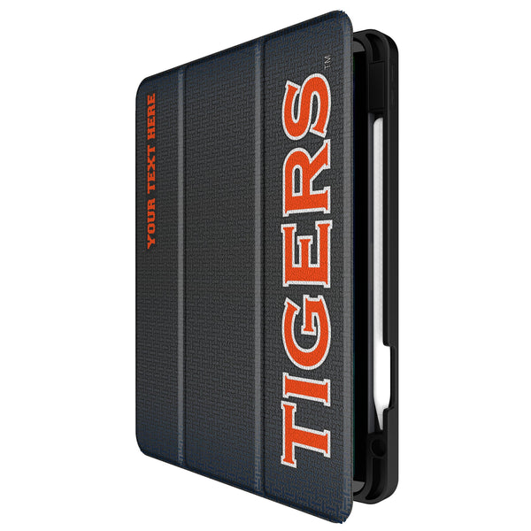 University of Auburn Tigers Personalized Linen iPad Tablet Case for Apple iPad Front.Jpg