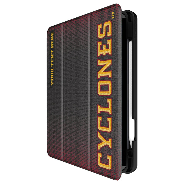 Iowa State University Cyclones Personalized Linen iPad Tablet Case for Apple iPad Front.Jpg
