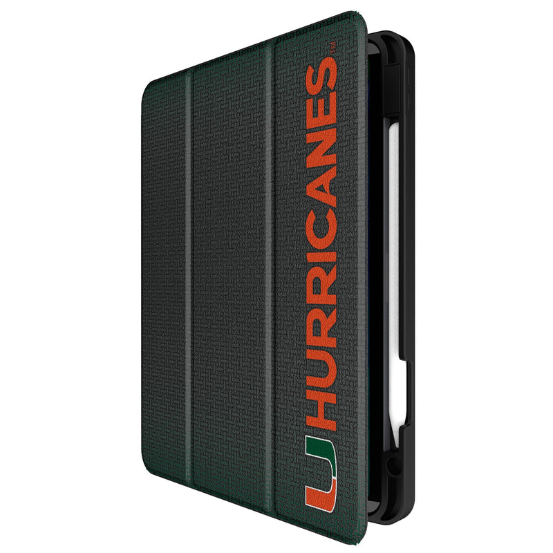 University of Miami Hurricanes Linen iPad Tablet Case Front.Jpg