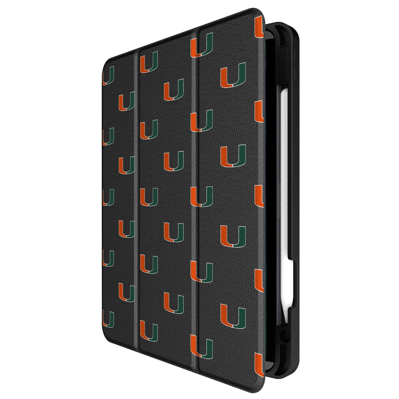 University of Miami Hurricanes Fashion Pattern iPad Tablet Case for Apple iPad Front.Jpg