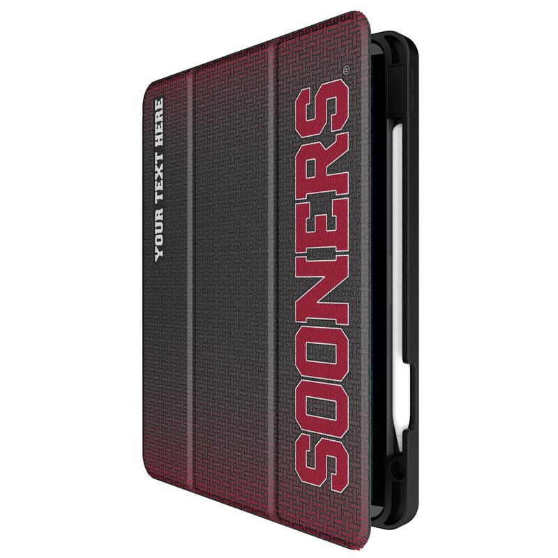 University of Oklahoma Sooners Personalized Linen iPad Tablet Case for Apple iPad Front.Jpg