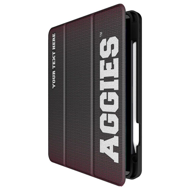 Texas A&M University Aggies Personalized Linen iPad Tablet Case for Apple iPad Front.Jpg