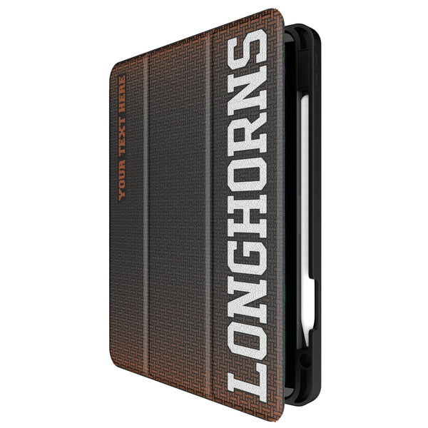 University of Texas Longhorns Personalized Linen iPad Tablet Case for Apple iPad Front.Jpg
