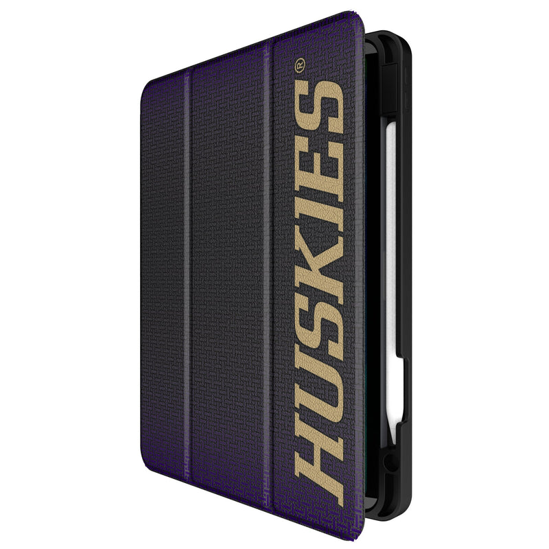 University of Washington Huskies Linen iPad Tablet Case for Apple iPad Front.Jpg
