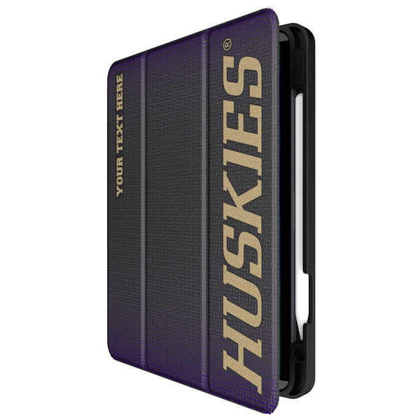 University of Washington Huskies Personalized Linen iPad Tablet Case for Apple iPad Front.Jpg