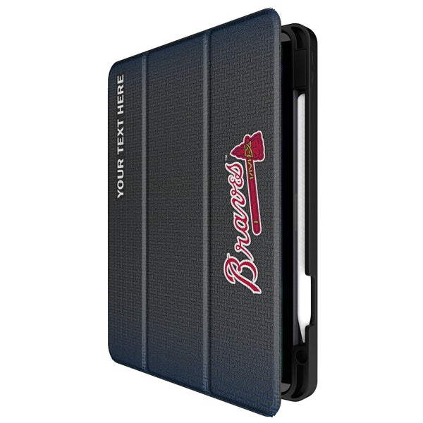 Atlanta Braves Personalized Linen iPad Tablet Case for Apple iPad Front.Jpg