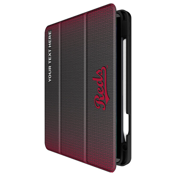 Cincinnati Reds Personalized Linen iPad Tablet Case for Apple iPad Front.Jpg