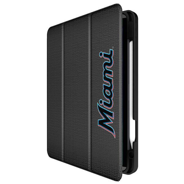 Miami Marlins Linen iPad Tablet Case for Apple iPad Front.Jpg