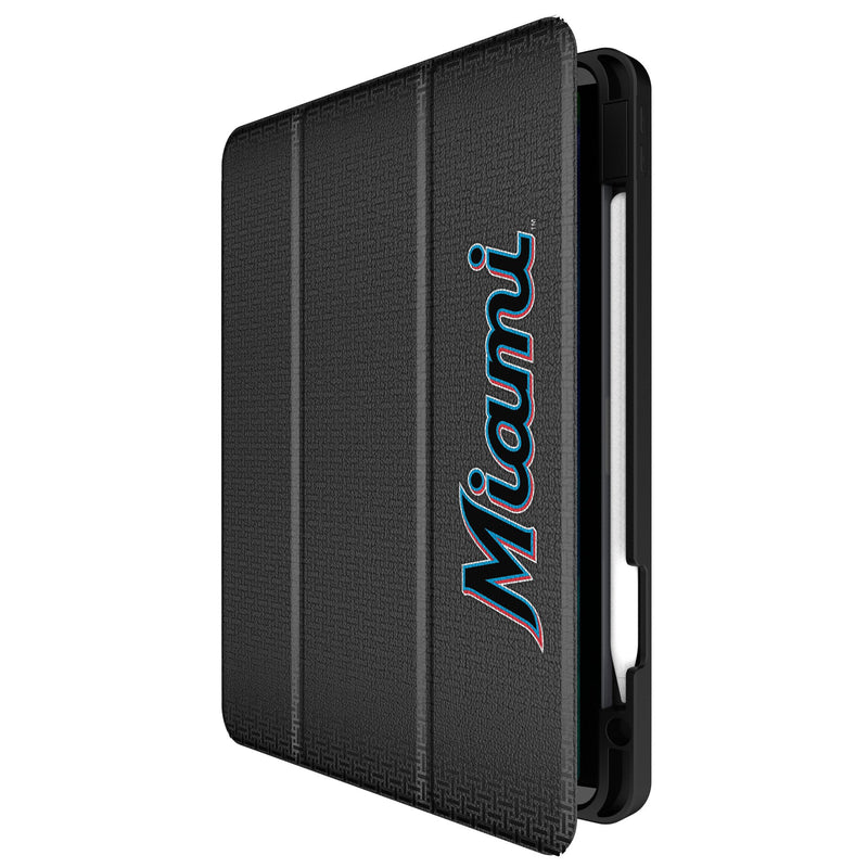 Miami Marlins Linen iPad Tablet Case for Apple iPad Front.Jpg