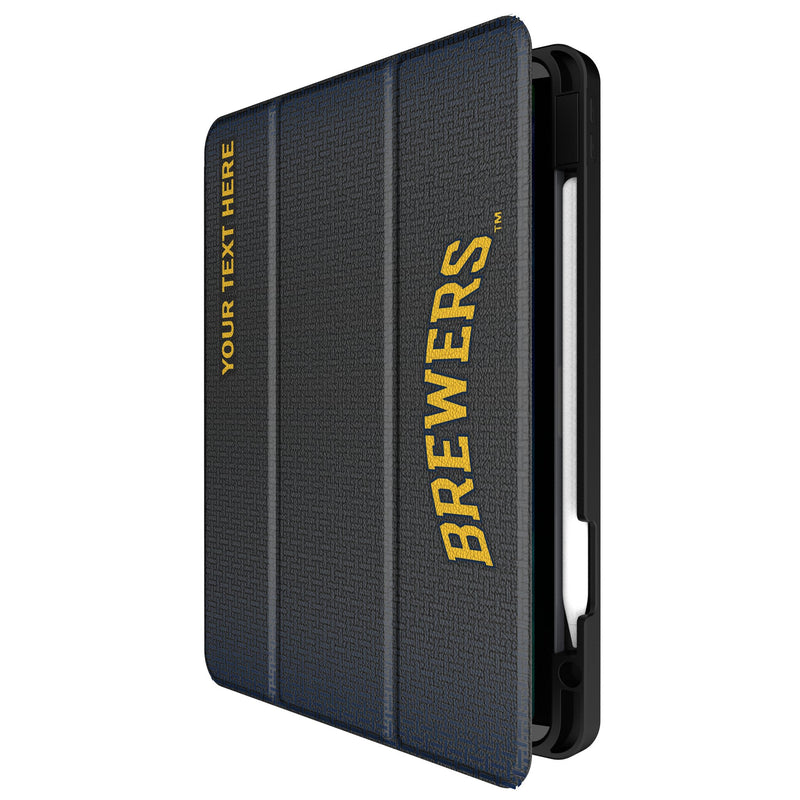 Milwaukee Brewers Personalized Linen iPad Tablet Case for Apple iPad Front.Jpg