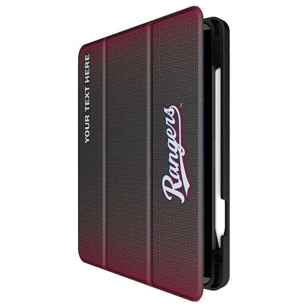 Texas Rangers Personalized Linen iPad Tablet Case for Apple iPad Front.Jpg