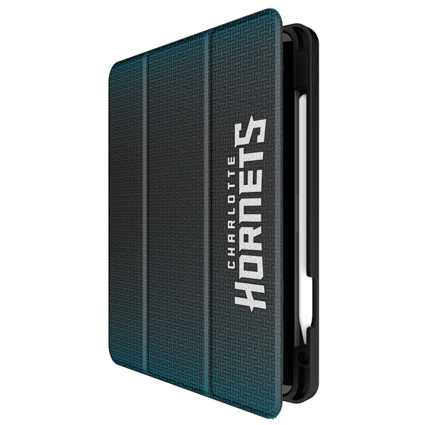 Charlotte Hornets Linen iPad Tablet Case for Apple iPad Front.Jpg