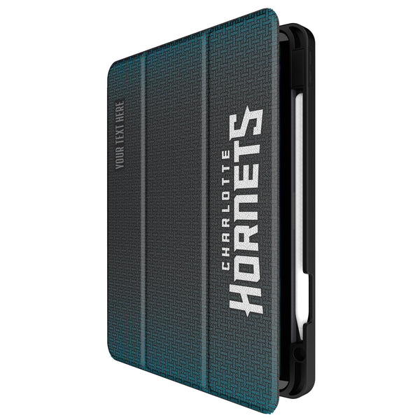 Charlotte Hornets Personalized Linen iPad Tablet Case for Apple iPad Front.Jpg