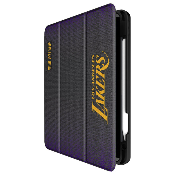 Los Angeles Lakers Personalized Linen iPad Tablet Case for Apple iPad Front.Jpg
