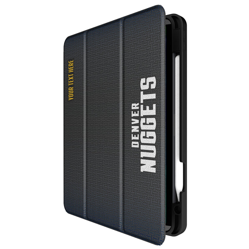 Denver Nuggets Personalized Linen iPad Tablet Case for Apple iPad Front.Jpg