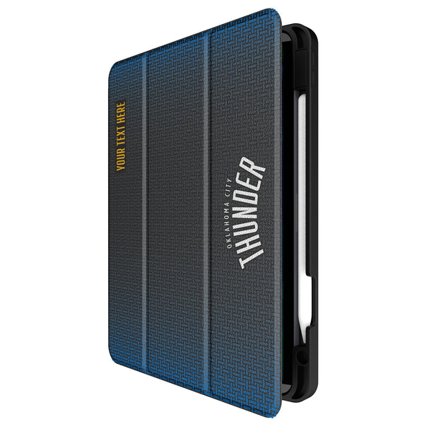 Oklahoma City Thunder Personalized Linen iPad Tablet Case for Apple iPad Front.Jpg