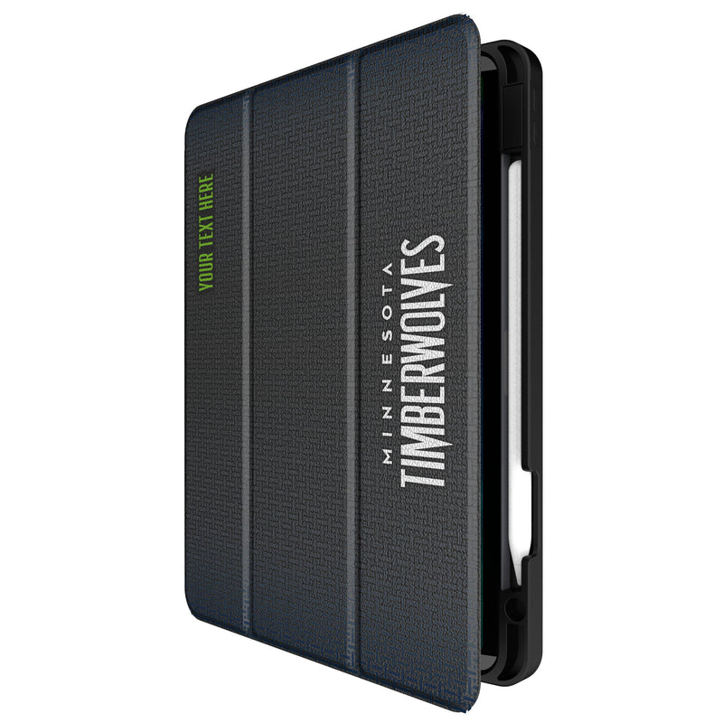 Minnesota Timberwolves Personalized Linen iPad Tablet Case for Apple iPad Front.Jpg