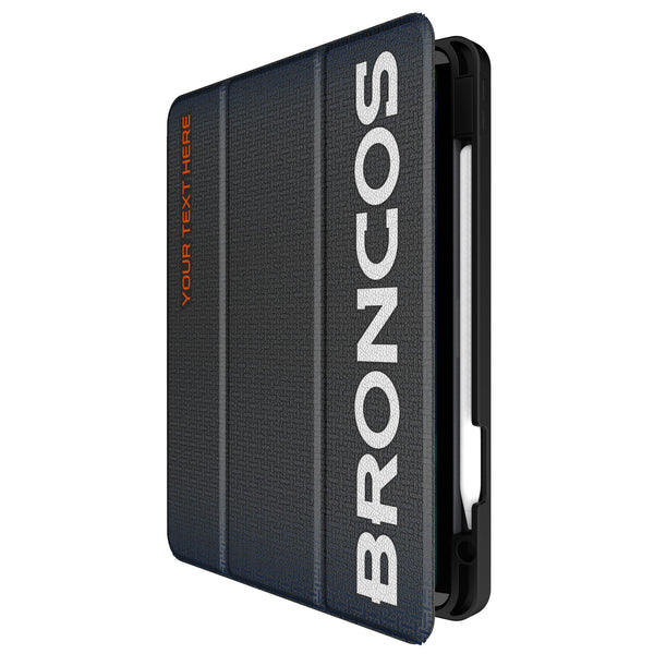 Denver Broncos Personalized Linen iPad Tablet Case for Apple iPad Front.Jpg