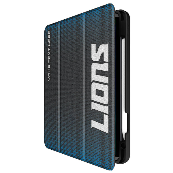 Detroit Lions Personalized Linen iPad Tablet Case for Apple iPad Front.Jpg
