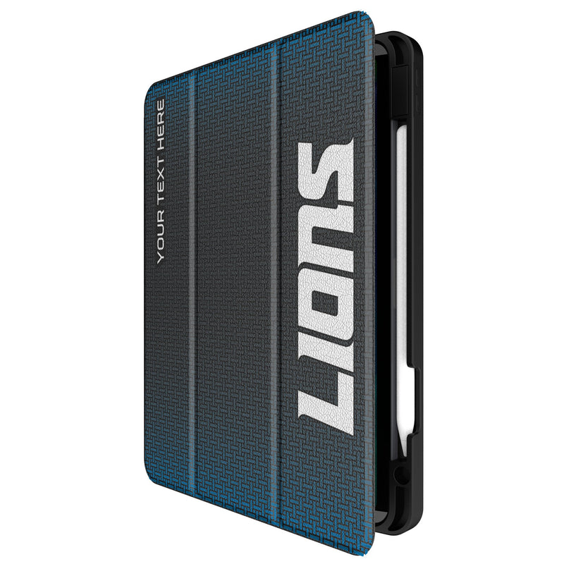 Detroit Lions Personalized Linen iPad Tablet Case for Apple iPad Front.Jpg