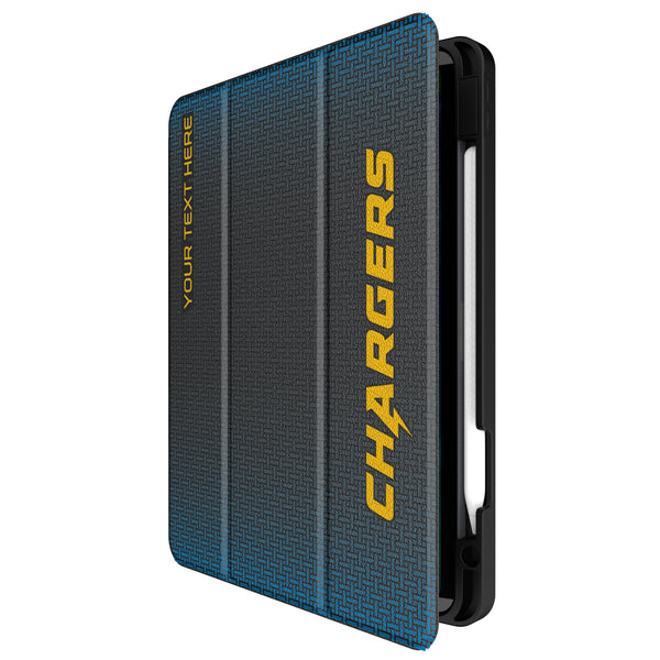Los Angeles Chargers Personalized Linen iPad Tablet Case for Apple iPad Front.Jpg