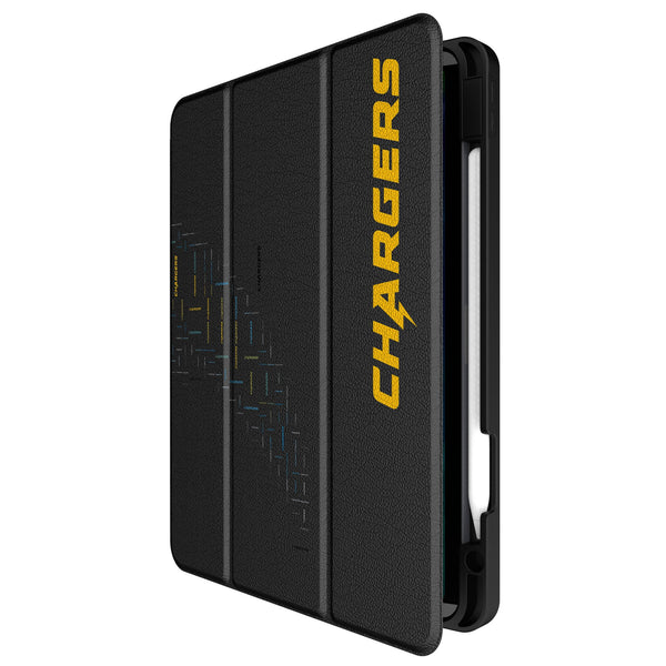 Los Angeles Chargers Quadtile iPad Tablet Case Front.Jpg