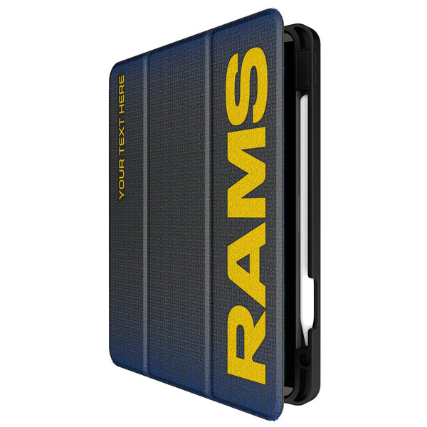 Los Angeles Rams Personalized Linen iPad Tablet Case for Apple iPad Front.Jpg