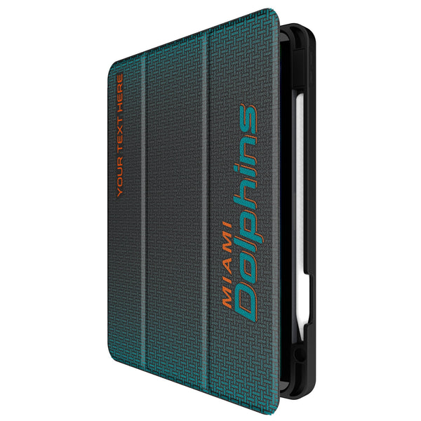 Miami Dolphins Personalized Linen iPad Tablet Case for Apple iPad Front.Jpg
